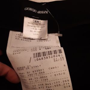 NWT Giorgio Armani black wool pants